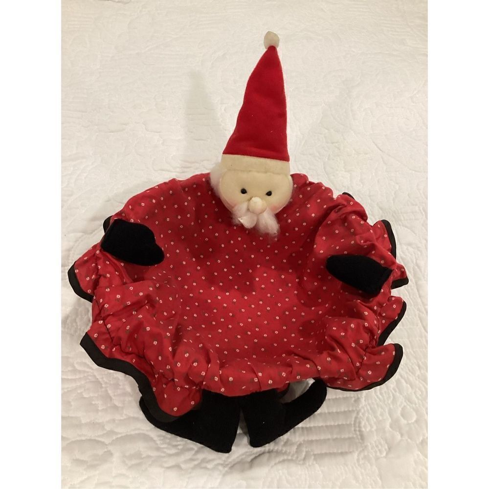 Vintage Santa Clause Bread / Candy / Chips Basket